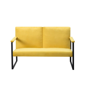 English Elm Loveseat Velvet Two Seat Sofa with Foam Cushions and Washable Cover for Modern Rooms B347P507344