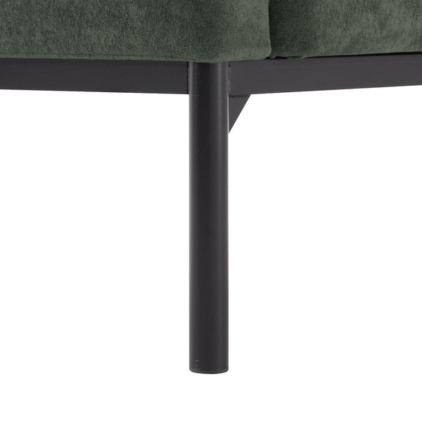 English Elm Dark Green Upholstered Lounge Chair Curved Arms Foam Cushion with Decorative Pillow B347P514702