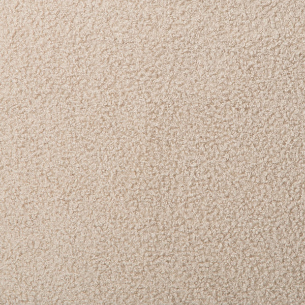 English Elm 24.8" Round Teddy Fabric Ottoman with Solid Wood Legs for Living Room or Office B347P515691