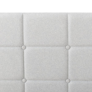 English Elm Full Size Upholstered Platform Bed Tufted Foam Headboard Solid Wood Slat Base Light Gray B347P515827