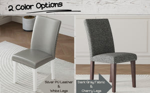 English Elm Regal High Back Nailhead Dining Chairs Set of 2 Foam Padded Solid Wood Legs B347P517922
