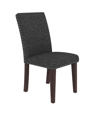 English Elm Regal Estate High Back Nailhead Trim Upholstered Dining Chairs with Dense Foam Seating B347P517985