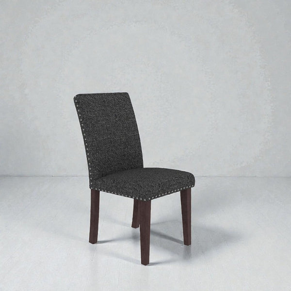 English Elm Regal Estate High Back Nailhead Trim Upholstered Dining Chairs with Dense Foam Seating B347P517985