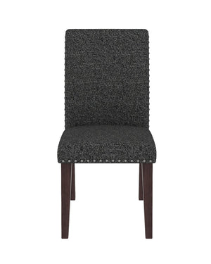 English Elm Regal Estate High Back Nailhead Trim Upholstered Dining Chairs with Dense Foam Seating B347P517985
