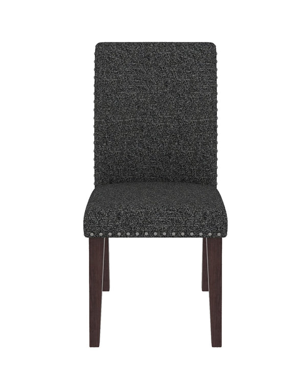 English Elm Regal Estate High Back Nailhead Trim Upholstered Dining Chairs with Dense Foam Seating B347P517985
