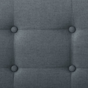 English Elm Full Size Square Tufted Platform Bed Upholstered Frame with Padded Headboard Bedroom Dark Gray B347P519114