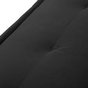 English Elm Convertible Futon Sofa Bed Faux Suede Upholstered Reclining Couch for Studio Apartments Black B347P521453