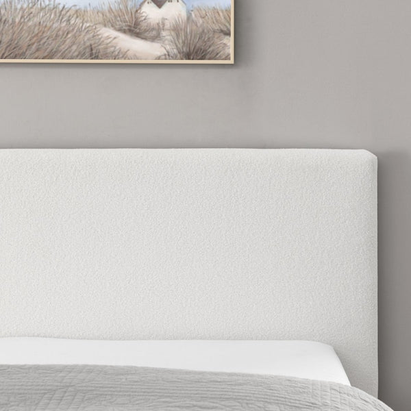 English Elm King Upholstered Platform Bed Solid Wood Slats Padded Headboard No Box Spring B347P521855