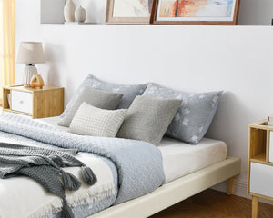 English Elm Headboard-Free Queen Platform Bed Faux Leather Upholstered Low Profile Minimalist Frame B347P521873