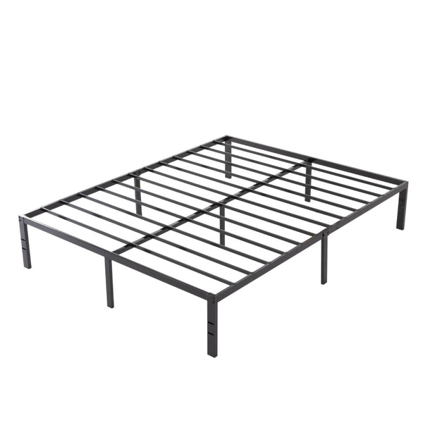 English Elm Queen Metal Platform Bed Low Profile Frame with Reinforced Slats and Storage Clearance B347P521928