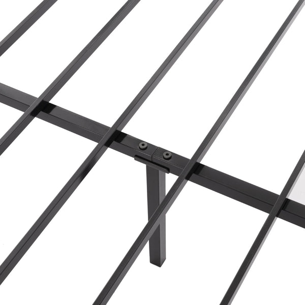 English Elm Queen Metal Platform Bed Low Profile Frame with Reinforced Slats and Storage Clearance B347P521928