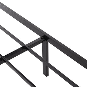 English Elm Queen Metal Platform Bed Low Profile Frame with Reinforced Slats and Storage Clearance B347P521928