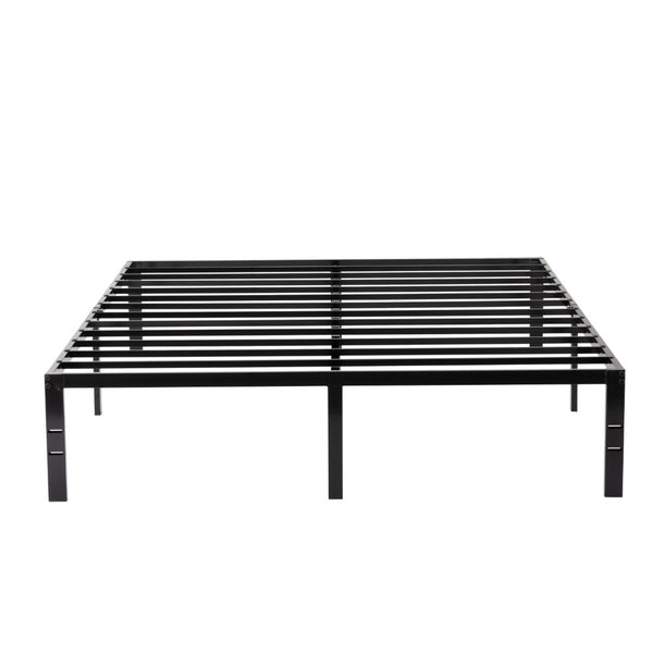 English Elm Queen Metal Platform Bed Low Profile Frame with Reinforced Slats and Storage Clearance B347P521928