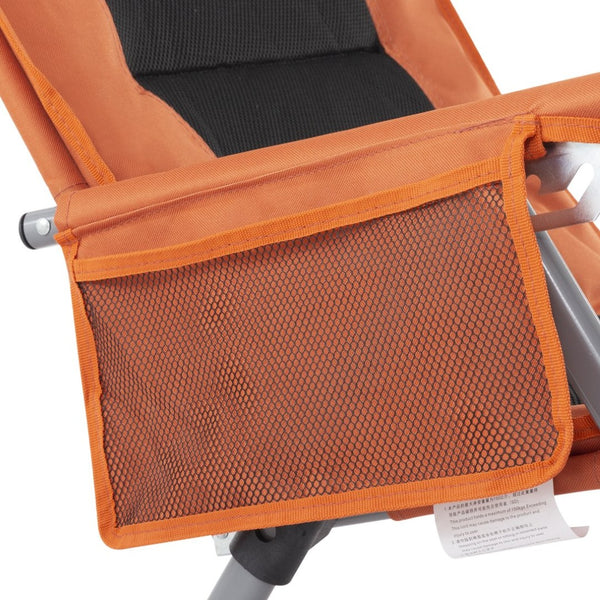 English Elm 5-position Reclining Folding Chair Steel Frame Padded High Back with Zip Away Footrest B347P521959