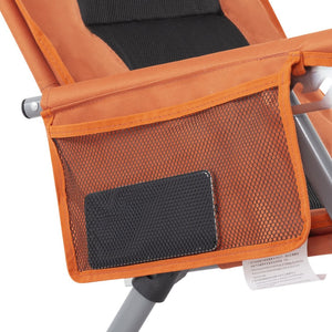 English Elm 5-position Reclining Folding Chair Steel Frame Padded High Back with Zip Away Footrest B347P521959