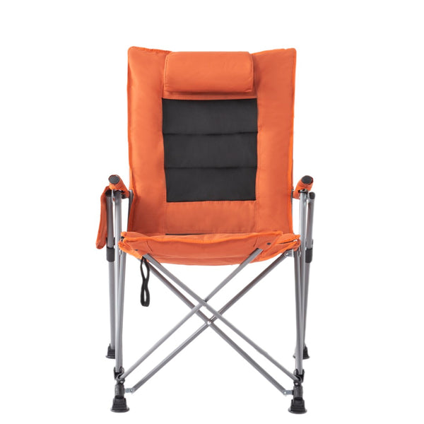 English Elm 5-position Reclining Folding Chair Steel Frame Padded High Back with Zip Away Footrest B347P521959