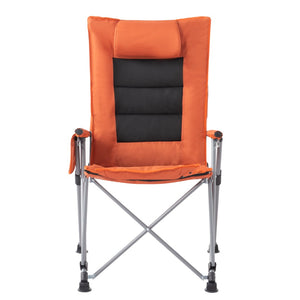 English Elm 5-position Reclining Folding Chair Steel Frame Padded High Back with Zip Away Footrest B347P521959