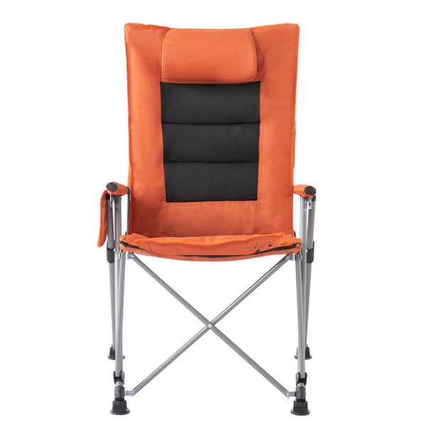English Elm 5-position Reclining Folding Chair Steel Frame Padded High Back with Zip Away Footrest B347P521959