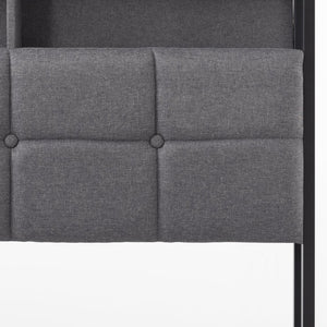 English Elm Upholstered Queen Platform Bed with Rgb Lighting Shelf and Built-in Charging Station B347P522410