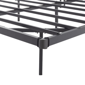 English Elm Upholstered Queen Platform Bed with Rgb Lighting Shelf and Built-in Charging Station B347P522410