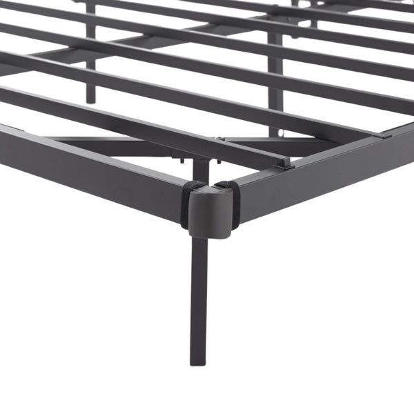 English Elm Upholstered Queen Platform Bed with Rgb Lighting Shelf and Built-in Charging Station B347P522410