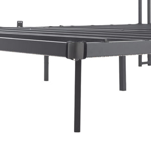 English Elm Upholstered Queen Platform Bed with Rgb Lighting Shelf and Built-in Charging Station B347P522410