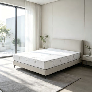 English Elm 8Inch Aloe Infused Memory Foam Twin Mattress Three Layer Firm Support Knit Cover B347P526702