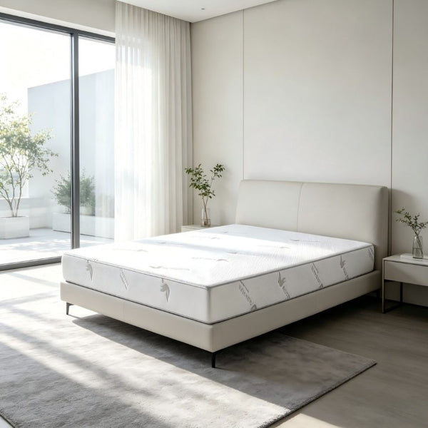 English Elm 8Inch Aloe Infused Memory Foam Twin Mattress Three Layer Firm Support Knit Cover B347P526702
