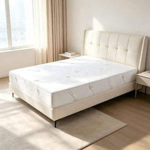 English Elm 8Inch Aloe Infused Memory Foam Twin Mattress Three Layer Firm Support Knit Cover B347P526702