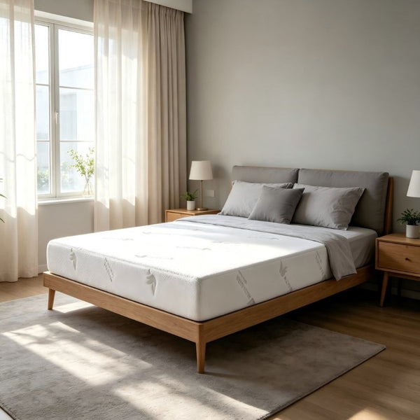 English Elm 8Inch Aloe Infused Memory Foam Twin Mattress Three Layer Firm Support Knit Cover B347P526702