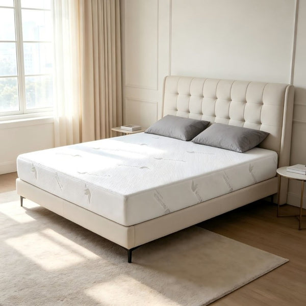 English Elm 8Inch Aloe Infused Memory Foam Twin Mattress Three Layer Firm Support Knit Cover B347P526702