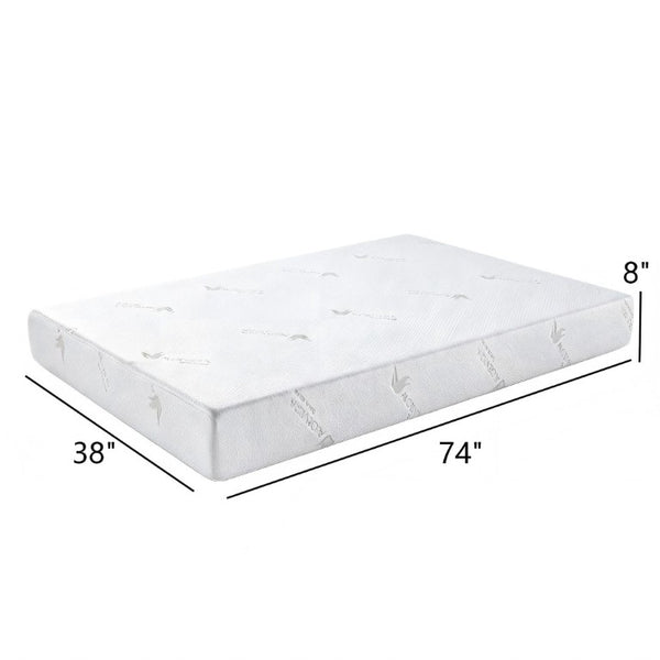 English Elm 8Inch Aloe Infused Memory Foam Twin Mattress Three Layer Firm Support Knit Cover B347P526702