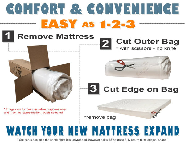 English Elm Love-infused Full Mattress Extra Firm Memory Foam Aloe Knit Cover Sleep Support B347P532662