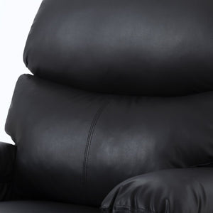 English Elm Adjustable Pu Leather Recliner with Cup Holders Solid Wood Frame Ergonomic Lounge Chair B347P532916