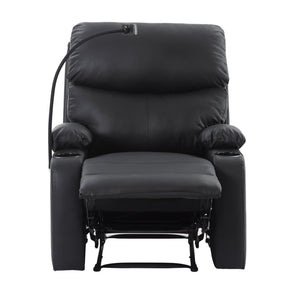 English Elm Adjustable Pu Leather Recliner with Cup Holders Solid Wood Frame Ergonomic Lounge Chair B347P532916