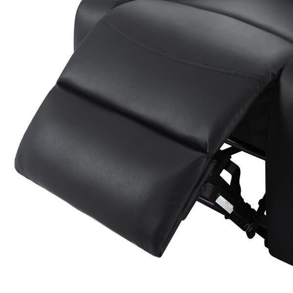 English Elm Adjustable Pu Leather Recliner with Cup Holders Solid Wood Frame Ergonomic Lounge Chair B347P532916