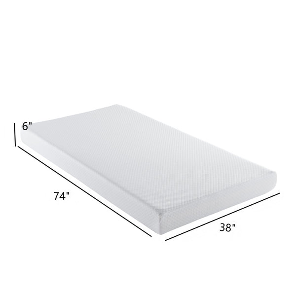 English Elm Twin 6 Inch Medium Firm Memory Foam Mattress for Bunk Beds Dorms and Guest Rooms B347P533445
