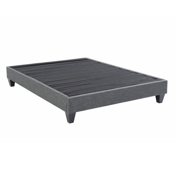 English Elm Contemporary Grey Polyester Upholstered Platform Bed Geometric Low Profile California King B347P534647