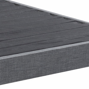 English Elm Contemporary Grey Linen Upholstered Platform Bed with Geometric Legs No Box Spring B347P534649