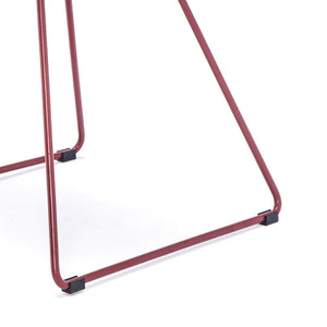 English Elm Industrial Faux Leather Bistro Chair Geometric Metal Frame for Cafe Kitchen Patio Red B347P535408