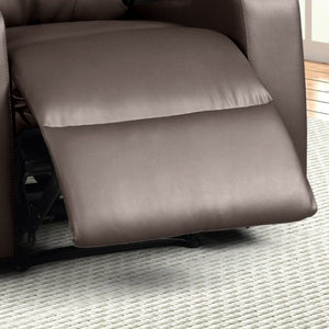 English Elm Modern Faux Leather Power Recliner with Cup Holders and Armrest Storage Compartments B347P543805