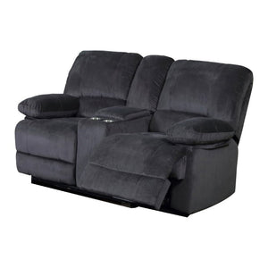 English Elm Dual Reclining Loveseat with Console Storage Polyester Plush Seating for Living Room B347P545627