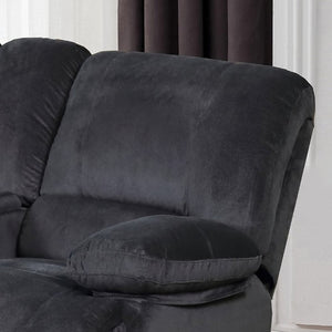English Elm Dual Reclining Loveseat with Console Storage Polyester Plush Seating for Living Room B347P545627