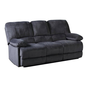 English Elm 3-Seater Reclining Massage Sofa Plush Polyester Upholstery with Dual Independent Mechanisms B347P545636