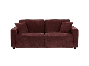 English Elm 2 in 1 Chenille Loveseat Sleeper with Deep Seat for Apartments and Guest Rooms B347P556364