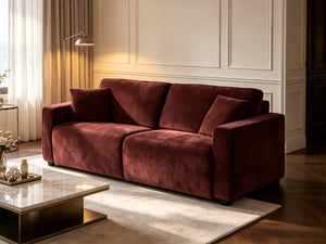 English Elm 2 in 1 Chenille Loveseat Sleeper with Deep Seat for Apartments and Guest Rooms B347P556364
