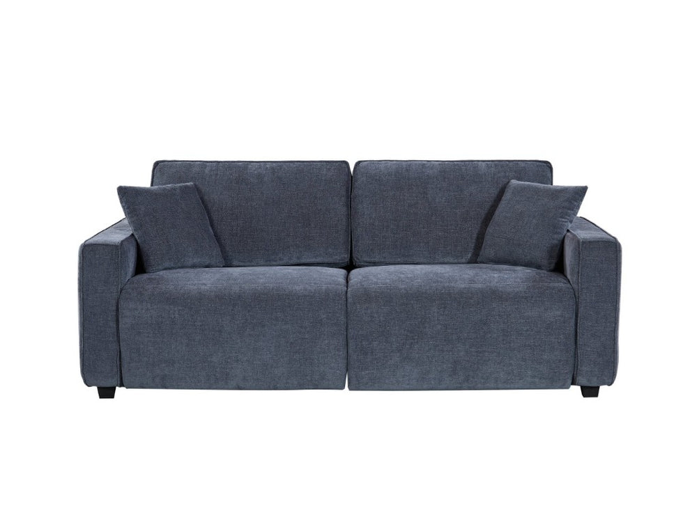 English Elm 2 Seater Chenille Sleeper Loveseat Convertible Deep Seat Couch for Small Spaces B347P556366