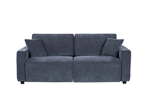 English Elm 2 Seater Chenille Sleeper Loveseat Convertible Deep Seat Couch for Small Spaces B347P556366
