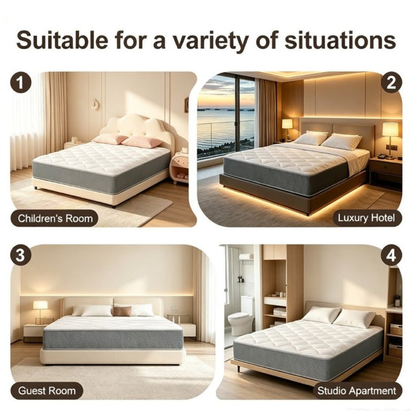 English Elm Full Size 12 Inch Hybrid Mattress Pocket Coil Memory Foam Cushioned Sleep Support B347P558344