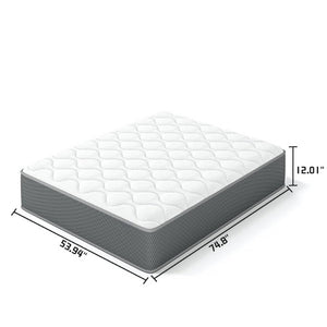 English Elm Full Size 12 Inch Hybrid Mattress Pocket Coil Memory Foam Cushioned Sleep Support B347P558344